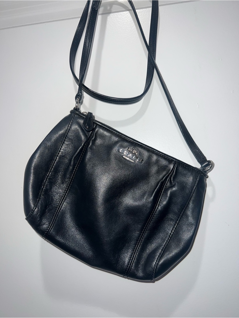 Coach Black COLLETE Leather Shoulder Crossbody Bag